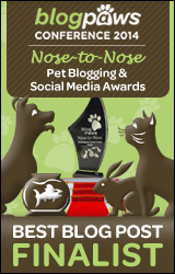 BlogPaws 2014 Nose-to-Nose Awards Finalist badge