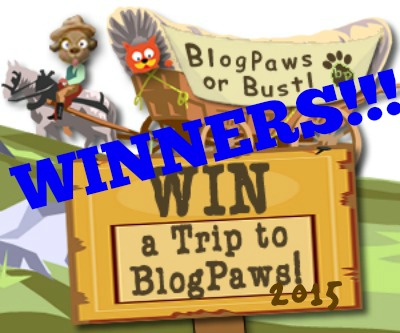 Winners of BlogPaws or Bust 2015 Contest