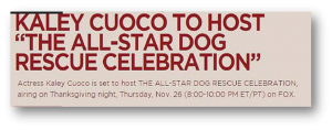 All Star Dog Rescue Kaley Cuoco