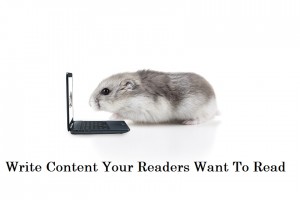 writing headlines hamster on laptop