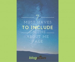 The About Me page on a blog