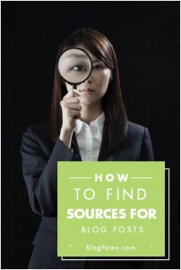 How to find credible blog post sources