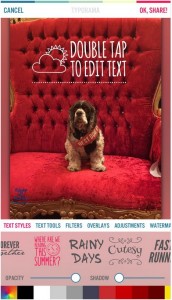 Typorama photo app for Instagram