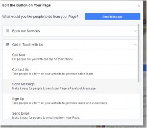 CTA actions Facebook for bloggers