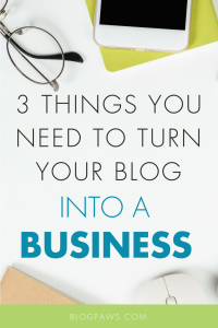 3 Things You Need to Turn Your Blog Into a Business | BlogPaws.com