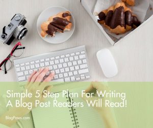 write a blog post readers will read