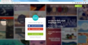 Make an account in Canva