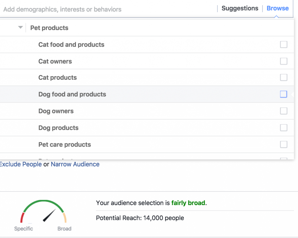 Facebook behaviors