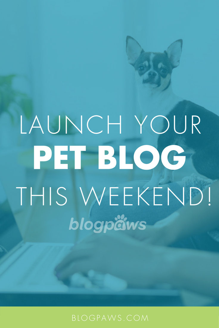Launch Your Pet Blog This Weekend!