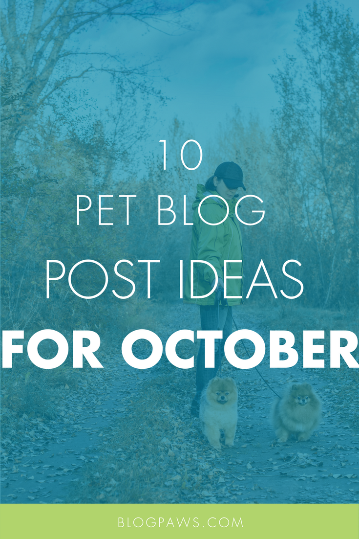 10 Pet Blog Post Ideas for October