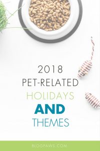 2018 pet related holidays