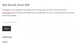 Default 404 page