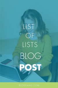 How to do a blog post of lists