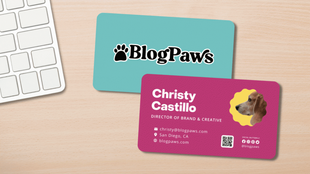BlogPaws business cards | Why Are Brand Colors Important?