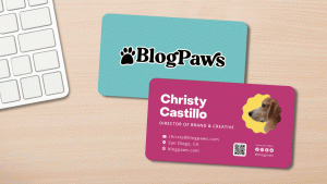 BlogPaws business cards | Why Are Brand Colors Important?