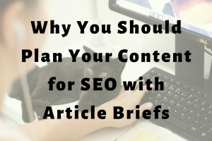 cat laying next to a person typing on a keyboard slide | Why You Should Plan Your Content for SEO with Article Briefs