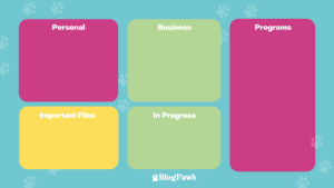 blue wallpaper with no calendar preview | BlogPaws Organizational Wallpaper