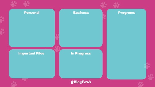 pink and blue calendar with no calendar preview | BlogPaws Organizational Wallpaper