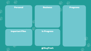 teal and blue wallpaper with no calendar preview | BlogPaws Organizational Wallpaper