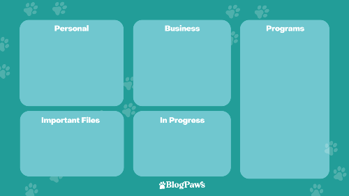 teal and blue wallpaper with no calendar preview | BlogPaws Organizational Wallpaper