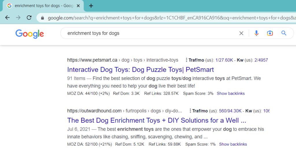 Screenshot Keywords Everywhere | How to Research SEO on Google Search