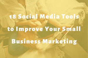 woman and cat looking at a tablet slide | 18 Social Media Tools to Improve Your Small Business Marketing