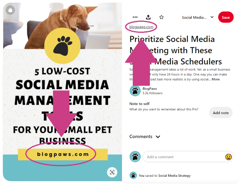 Pinterest pin screenshot | Stolen Pins On Pinterest: How To Protect Your Small Pet Business