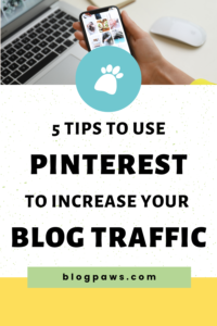 person looking at pinterest on their phone pin | 5 Tips To Use Pinterest for Blog Traffic