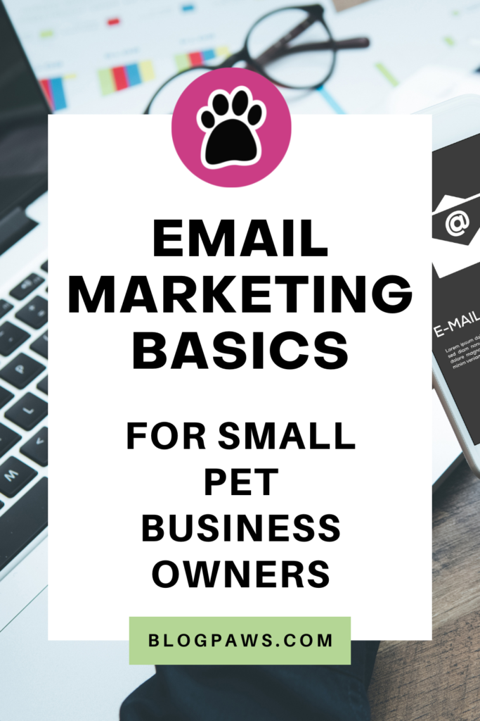 person using email on a cellphone by a laptop pin | Email Marketing Basics for Small Pet Business Owners