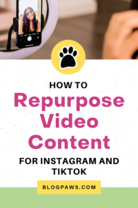 woman recording video on phone pin | How to Repurpose Video Content for Instagram and TikTok