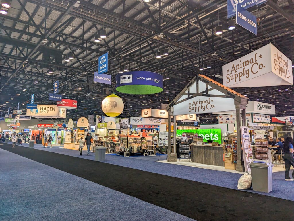A section of the Global Pet Expo show floor