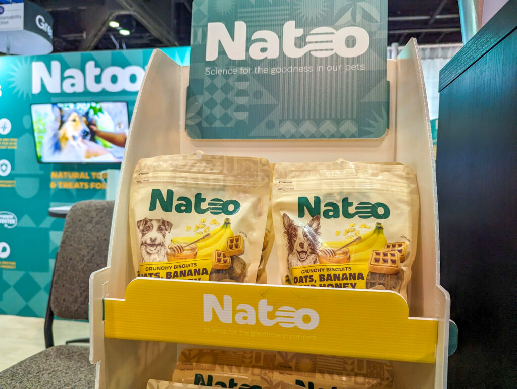 Natoo's newest dog treat on display - Oats, Banana, and Honey