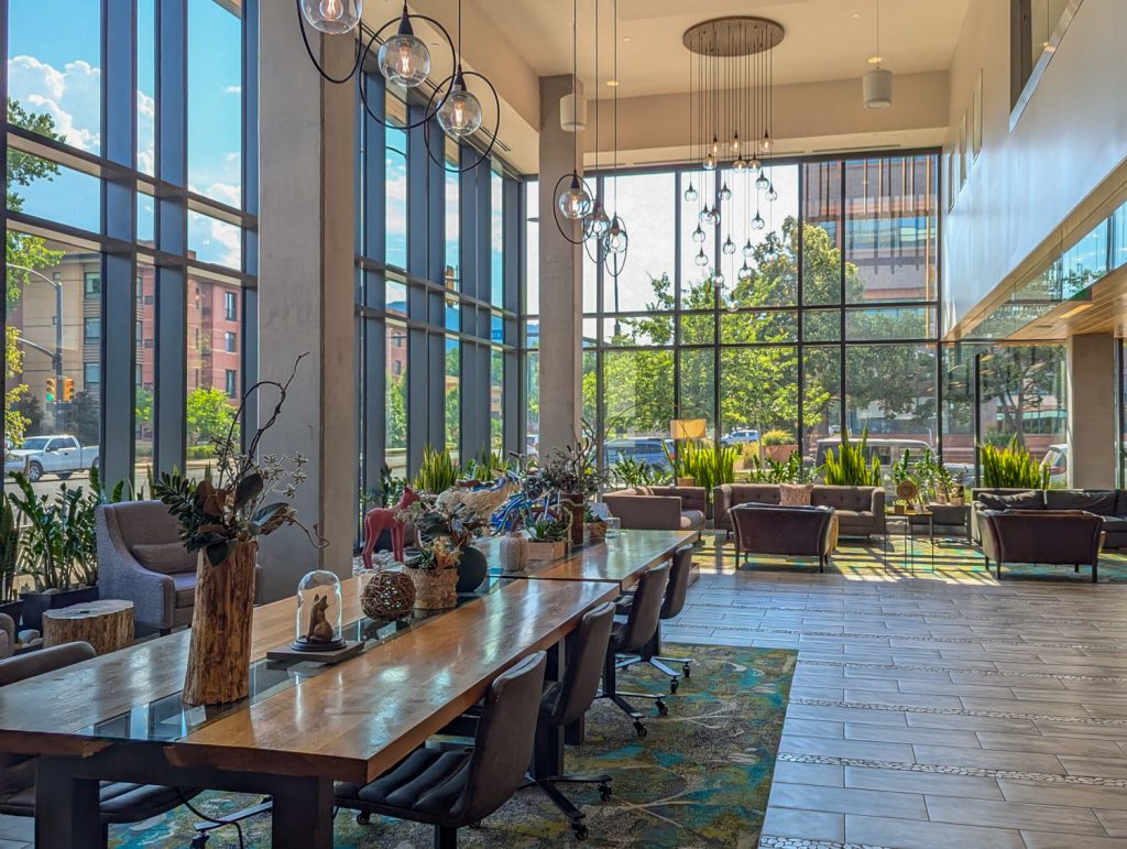 Hotel Lobby of Embassy Suites by Hilton in Boulder, Colorado