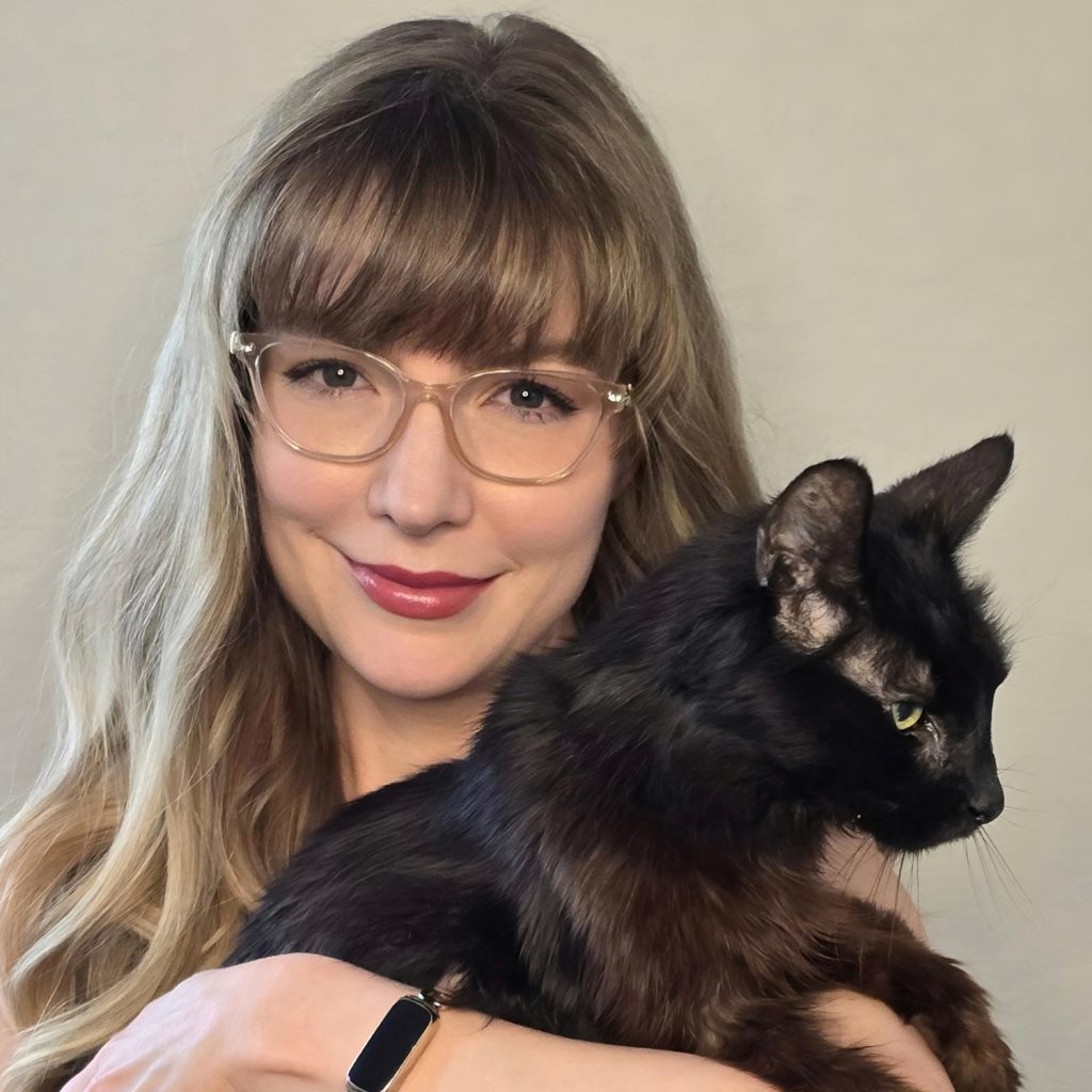 Jennifer Catpurr and her cat, Whiskey