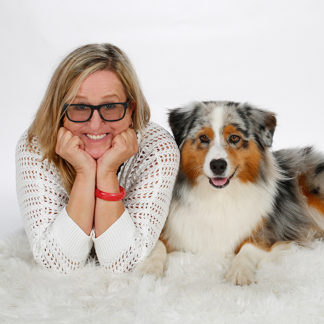 Susan Hartzler with her dog